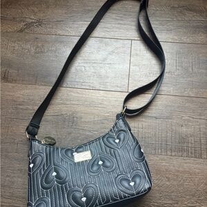 Black Heart Pattern Shoulder Bag